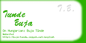 tunde buja business card